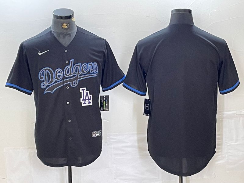 Men 2025 Los Angeles Dodgers Blank Black Shadows Nike MLB Jersey style 6235